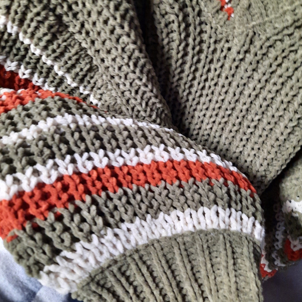 POL $ale🖤only 1 left❣ Cozy striped jumper sweater - Picture 11 of 16